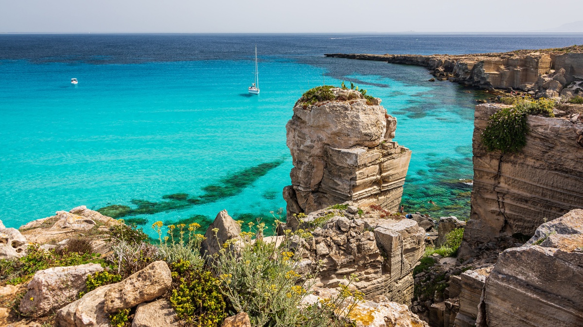 Een iconisch uitzicht op Favignana