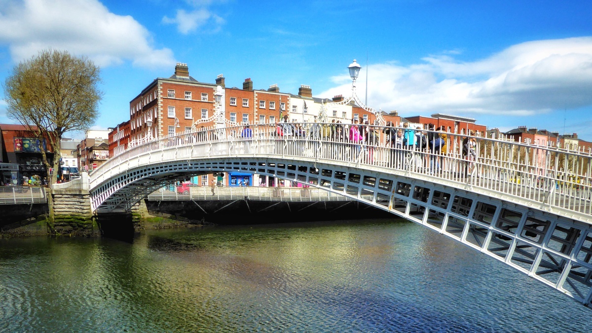 Een iconisch uitzicht op Dublin