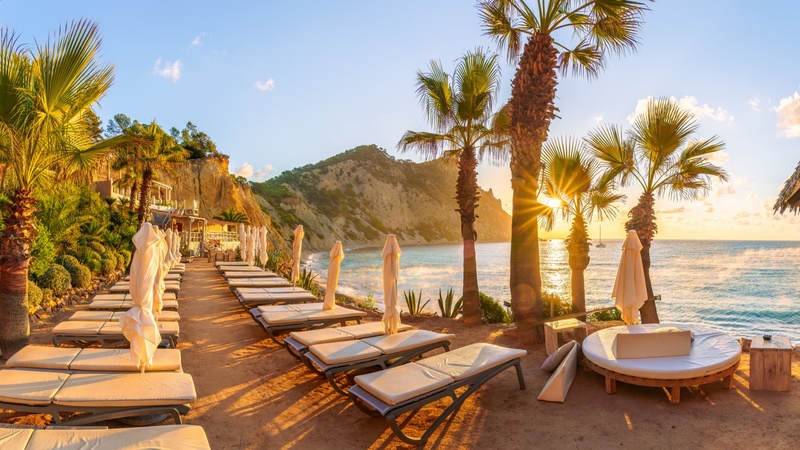 An iconic view of Ibiza, Spain