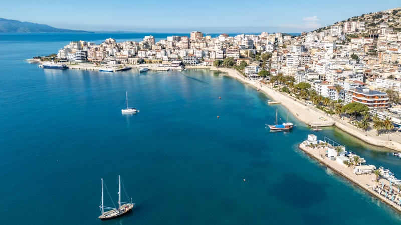 An iconic view of Saranda, Albania