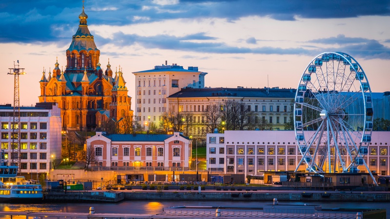An iconic view of Helsinki, Finland