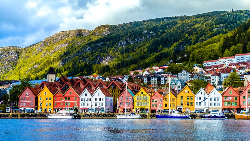 An iconic view of Bergen, Norway
