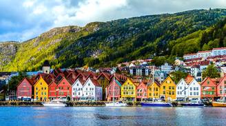 An iconic view of Bergen, Norway