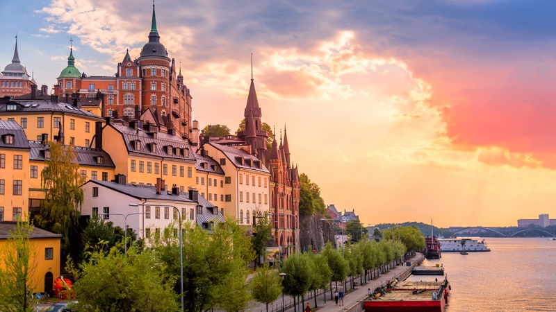 An iconic view of Stockholm, Sweden