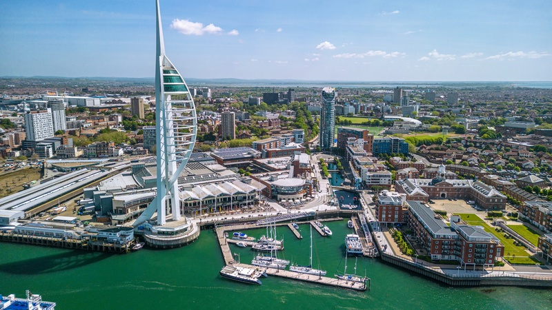 An iconic view of Portsmouth, United Kingdom