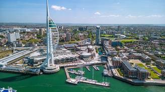 An iconic view of Portsmouth, United Kingdom