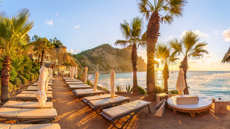 An iconic view of Ibiza, Spain