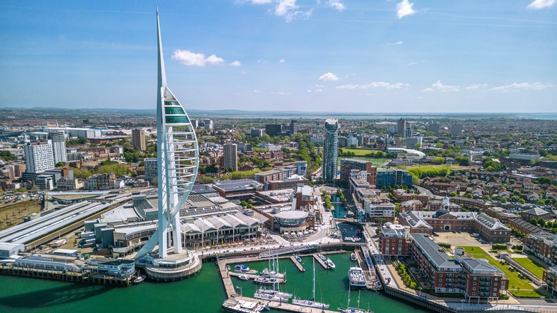 An iconic view of Portsmouth, United Kingdom