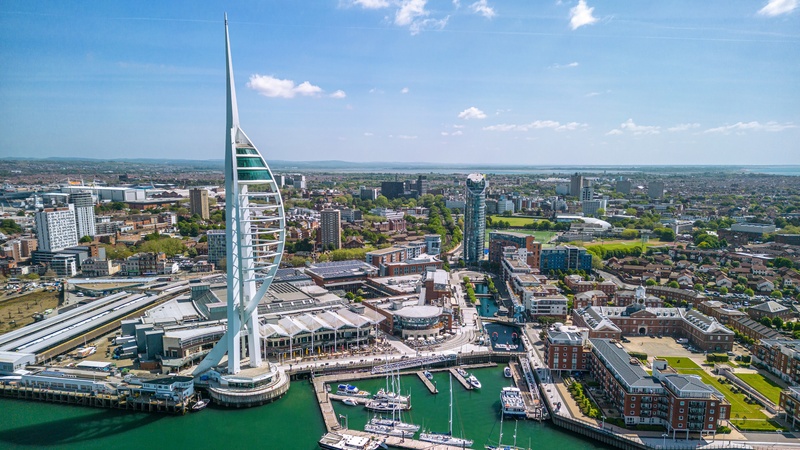 An iconic view of Portsmouth, United Kingdom