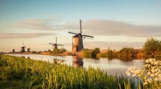 Una vista icónica de Hoek van Holland, Países Bajos