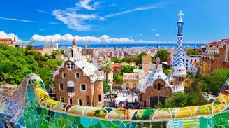 An iconic view of Barcelona, Spain