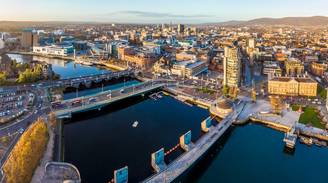 An iconic view of Belfast, United Kingdom