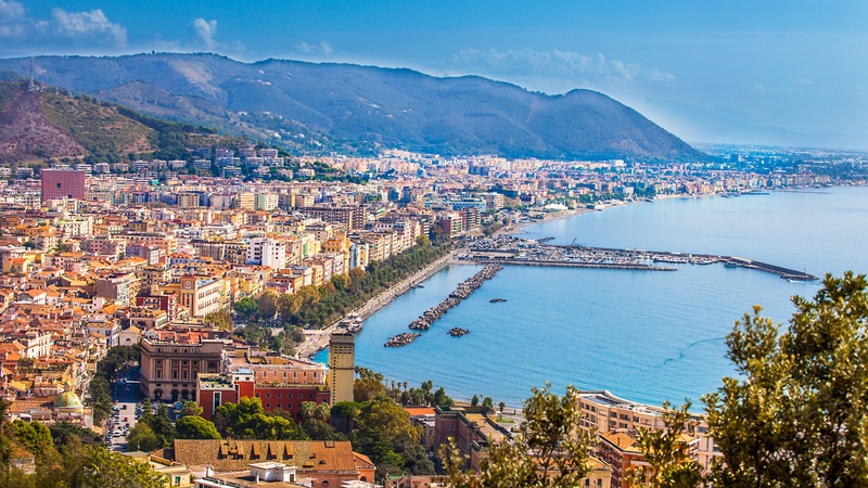 An iconic view of Salerno, Italy