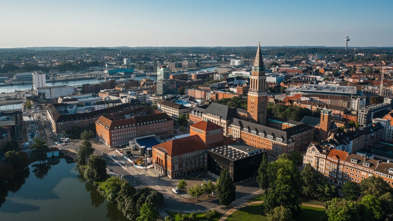 An iconic view of Kiel, Germany