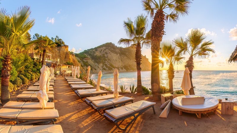 An iconic view of Ibiza, Spain