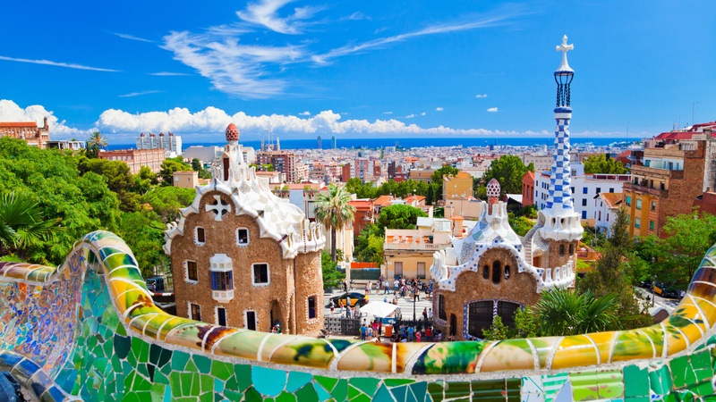 An iconic view of Barcelona, Spain