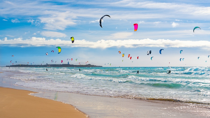 An iconic view of Tarifa, Spain
