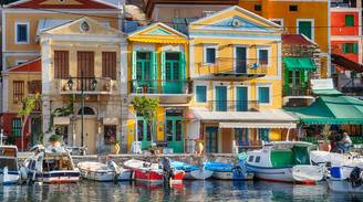 An iconic view of Symi, Greece