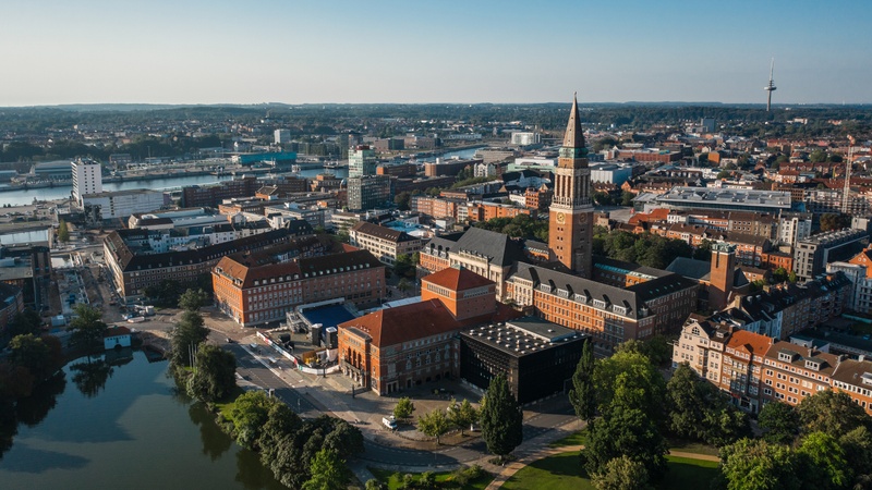 An iconic view of Kiel, Germany