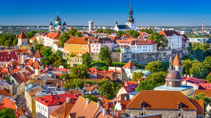 An iconic view of Tallinn, Estonia