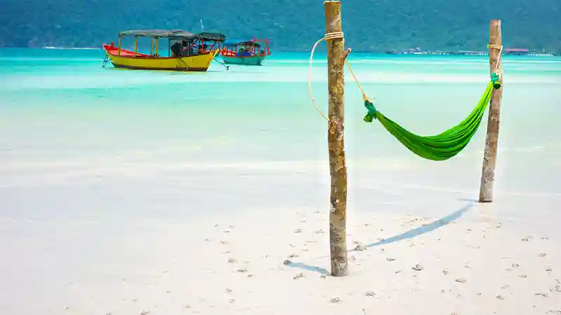 Ein ikonischer Blick auf Koh Rong Samloem (23 Village Beach)