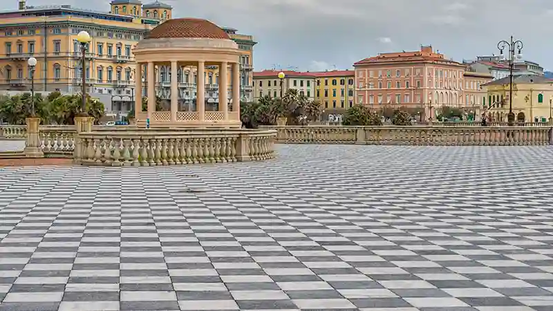 Een iconisch uitzicht op Livorno