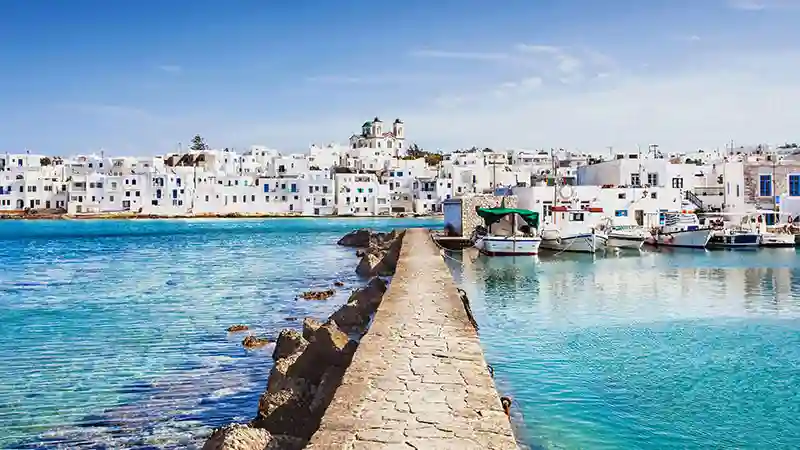 Een iconisch uitzicht op Paros