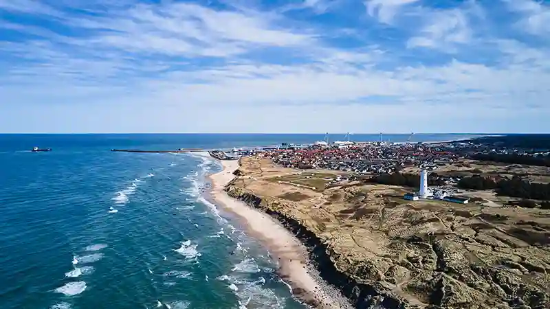 Een iconisch uitzicht van Hirtshals