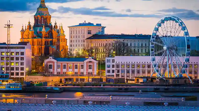 Een iconisch uitzicht van Helsinki