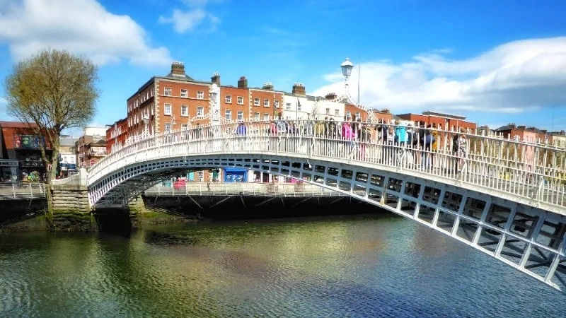 Een iconisch uitzicht van Dublin