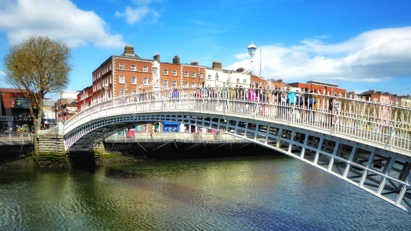 Een iconisch uitzicht van Dublin