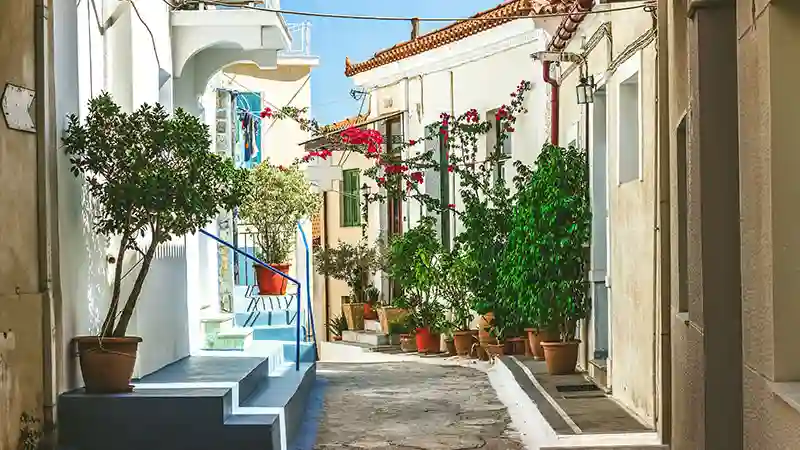 Una vista icónica de Poros