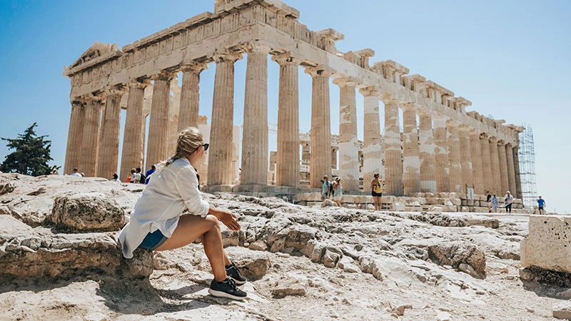 Vista icónica de Grecia